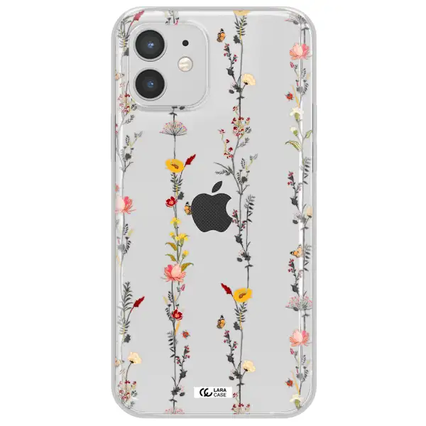 Parallel Flower Apple iPhone 12 Clear TPU Case
