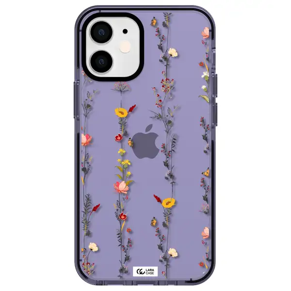 Parallel Flower Apple iPhone 12 mini impact Lilac Case