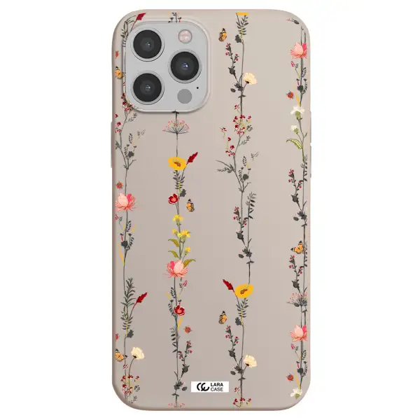 Parallel Flower Apple iPhone 12 pro Silicone Stone Case