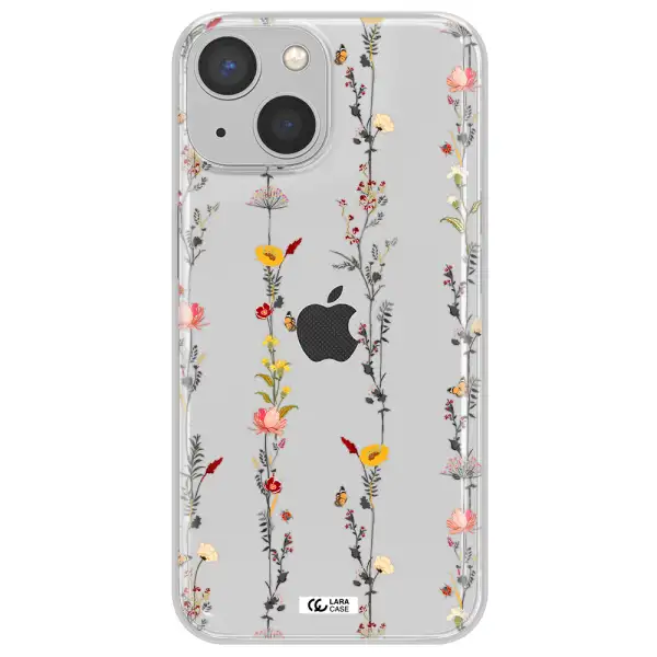 Parallel Flower Apple iPhone 13 Clear TPU Case