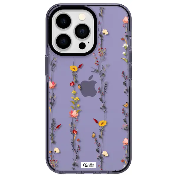 Parallel Flower Apple iPhone 13 Pro impact Lilac Case