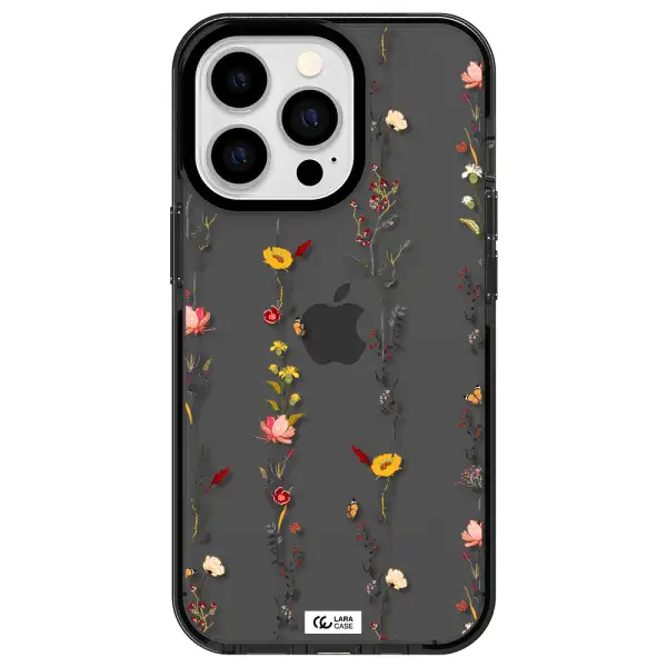 Parallel Flower Apple iPhone 13 Pro impact Smoke Black Case