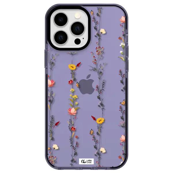 Parallel Flower Apple iPhone 13 Pro Max impact Lilac Case