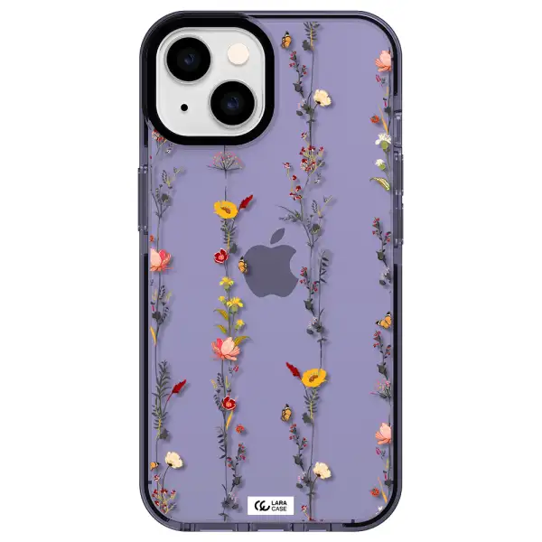Parallel Flower Apple iPhone 14 impact Lilac Case