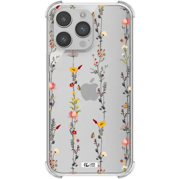 Parallel Flower Apple iPhone 14 pro max Clear PC Case