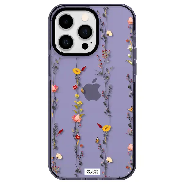Parallel Flower Apple iPhone 15 Pro Max impact Lilac Case