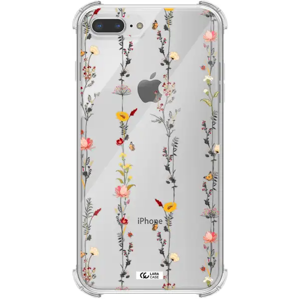 Parallel Flower Apple iPhone 7 plus Clear PC Case
