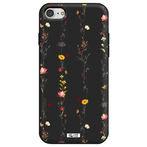 Parallel Flower Apple iPhone 7 Silicone black Case
