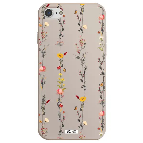 Parallel Flower Apple iPhone 8 Silicone Stone Case