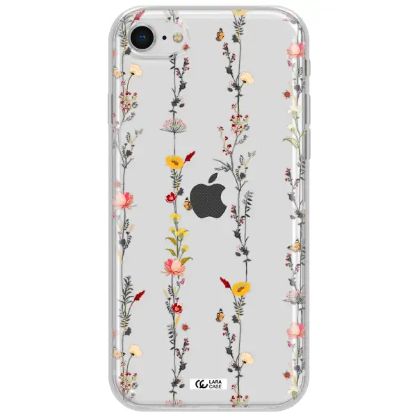 Parallel Flower Apple Iphone Se 2020 Clear Tpu Case