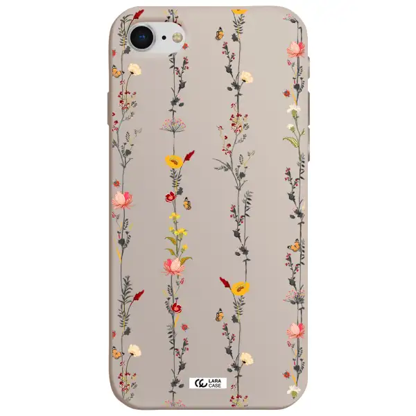 Parallel Flower Apple iPhone se 2020 Silicone Stone Case