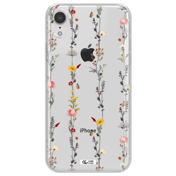 Parallel Flower Apple iPhone XR Clear TPU Case