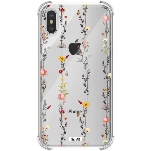 Parallel Flower Apple iPhone XS Clear PC Case
