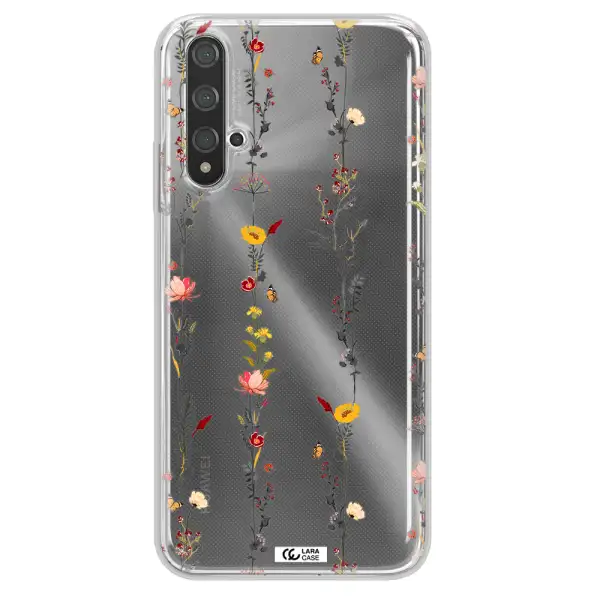 Parallel Flower Huawei Nova 5t Clear TPU Case