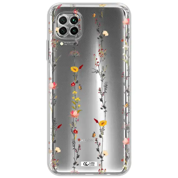 Parallel Flower Huawei Nova 7I Clear Tpu Case