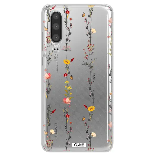 Parallel Flower Huawei P30 Clear TPU Case