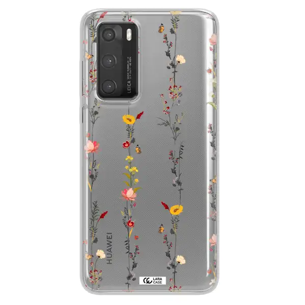 Parallel Flower Huawei P40 Clear TPU Case