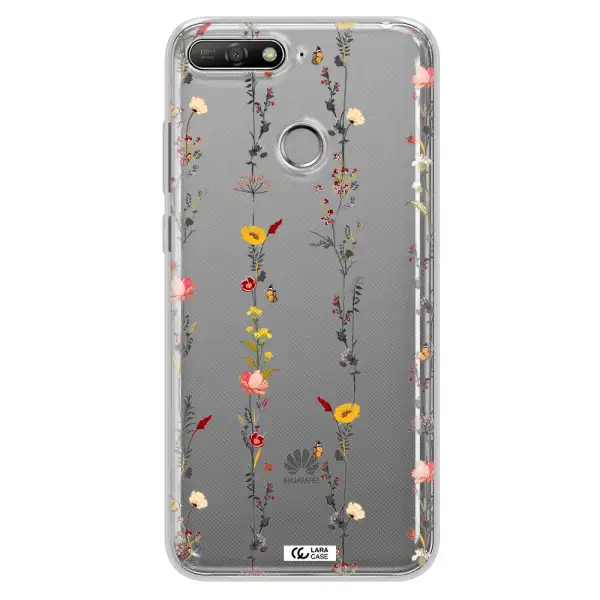Parallel Flower Huawei Y6 Prime 2018 Clear TPU Case