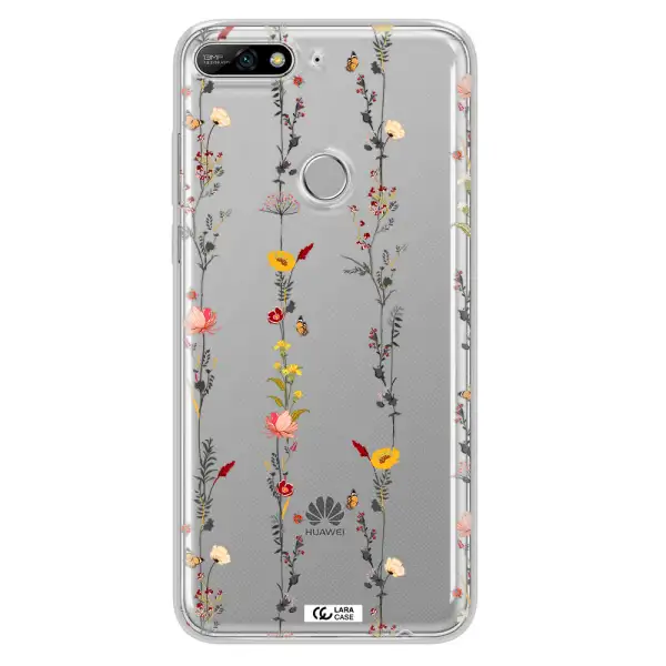 Parallel Flower Huawei Y7 2018 Clear TPU Case