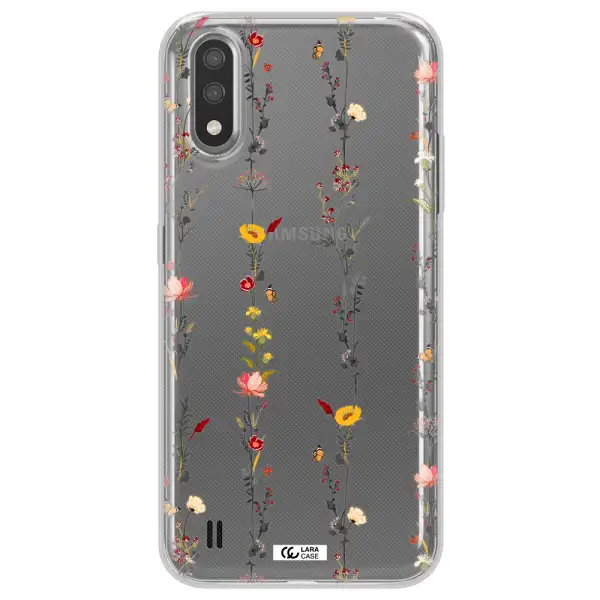 Parallel Flower Samsung A01 Clear TPU Case