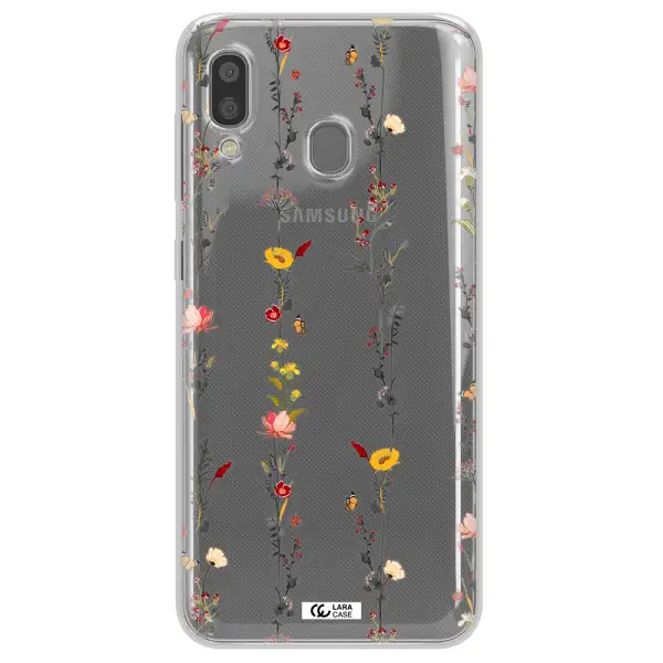 Parallel Flower Samsung A20 Clear TPU Case