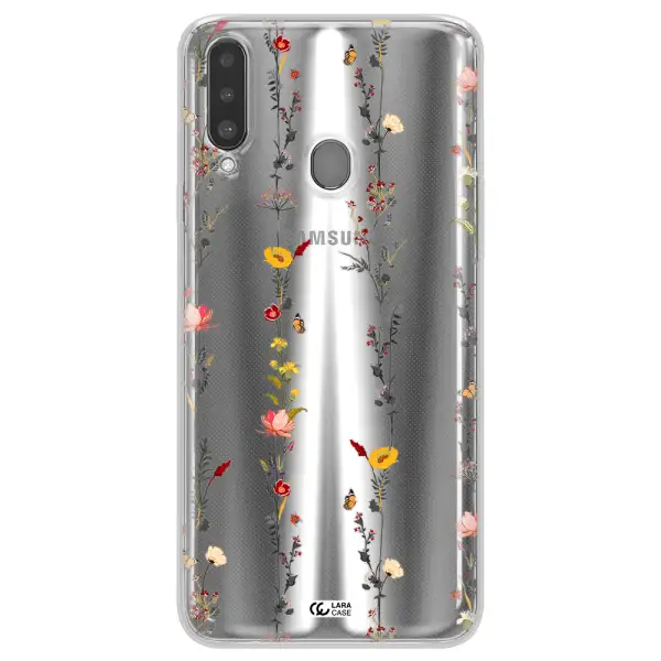 Parallel Flower Samsung A20S Clear TPU Case