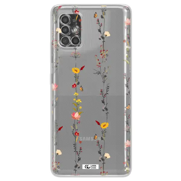 Parallel Flower Samsung A40S Clear Tpu Case