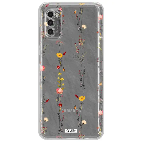 Parallel Flower Samsung A41 Clear Tpu Case