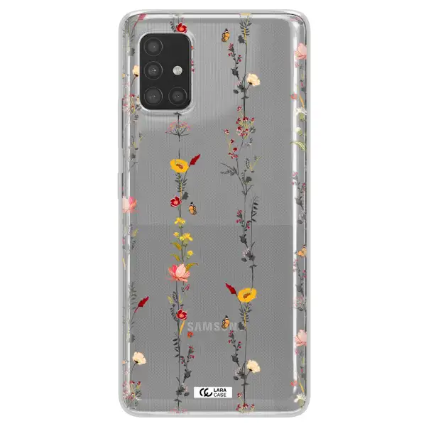 Parallel Flower Samsung A51 Clear TPU Case