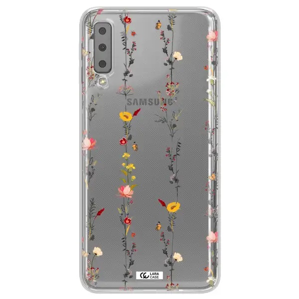 Parallel Flower Samsung A7 2018 Clear TPU Case