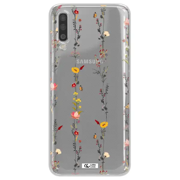Parallel Flower Samsung A70S Clear Tpu Case