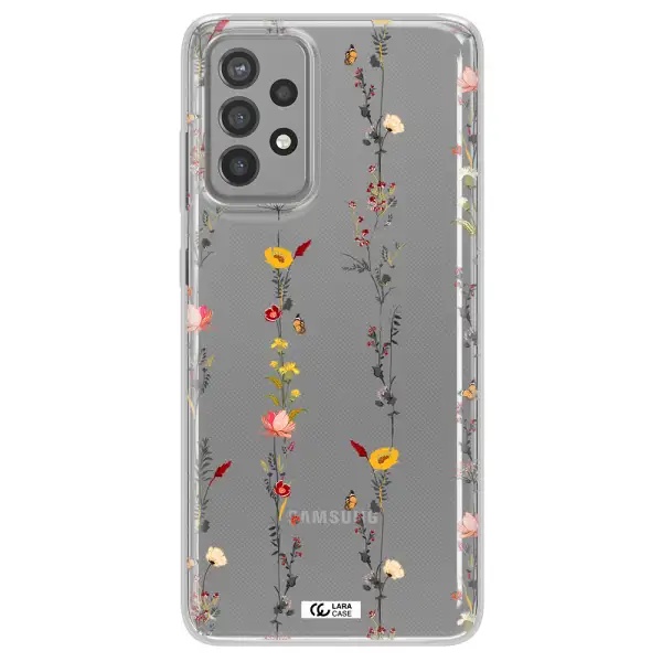 Parallel Flower Samsung A72 Clear TPU Case