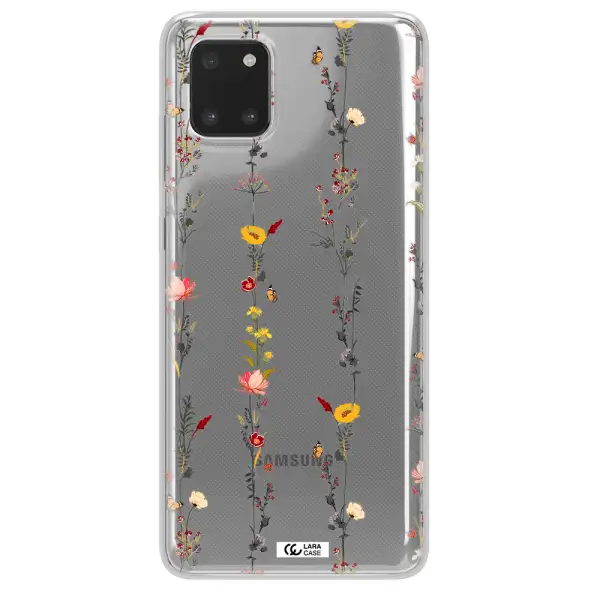Parallel Flower Samsung A81 Clear TPU Case