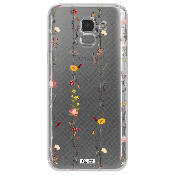 Parallel Flower Samsung J6 Clear TPU Case