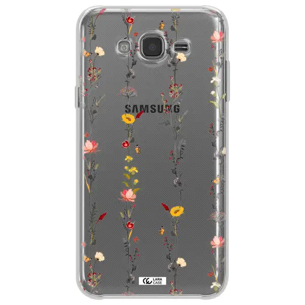 Parallel Flower Samsung J7 Clear TPU Case