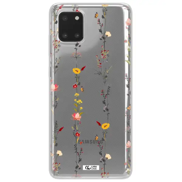 Parallel Flower Samsung Note 10 Lite Clear TPU Case