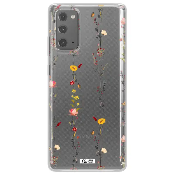 Parallel Flower Samsung Note 20 Clear TPU Case