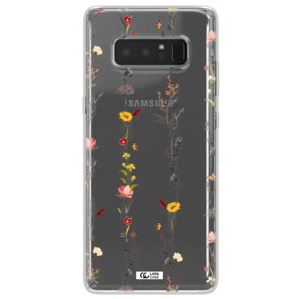 Parallel Flower Samsung Note 8 Clear TPU Case