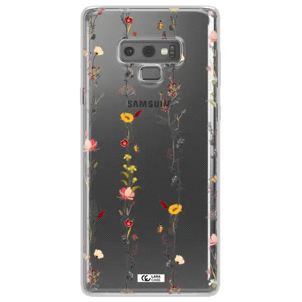 Parallel Flower Samsung Note 9 Clear TPU Case
