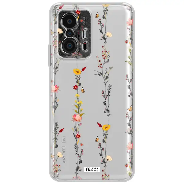 Parallel Flower Xiaomi 11T Clear Tpu Case
