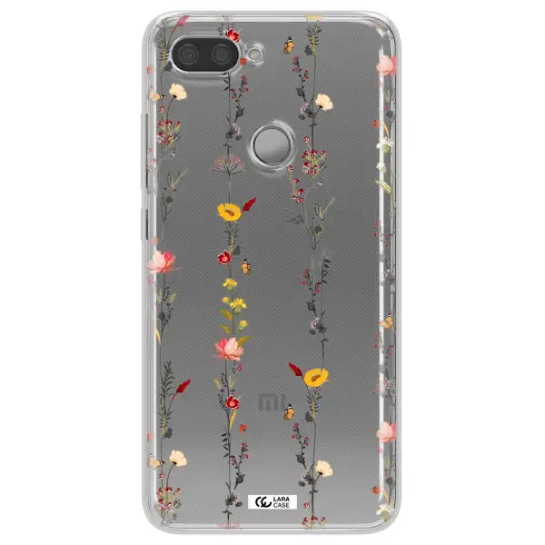 Parallel Flower Xiaomi Mi 8 Lite Clear TPU Case