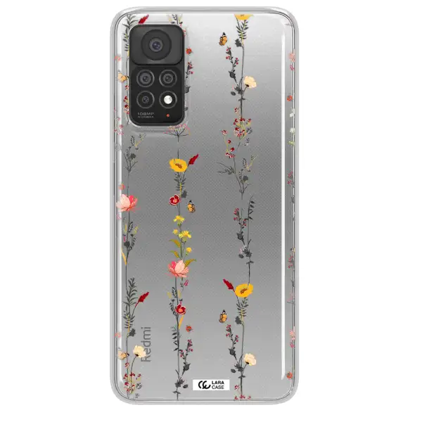 Parallel Flower Xiaomi Note 11 Pro Clear TPU Case