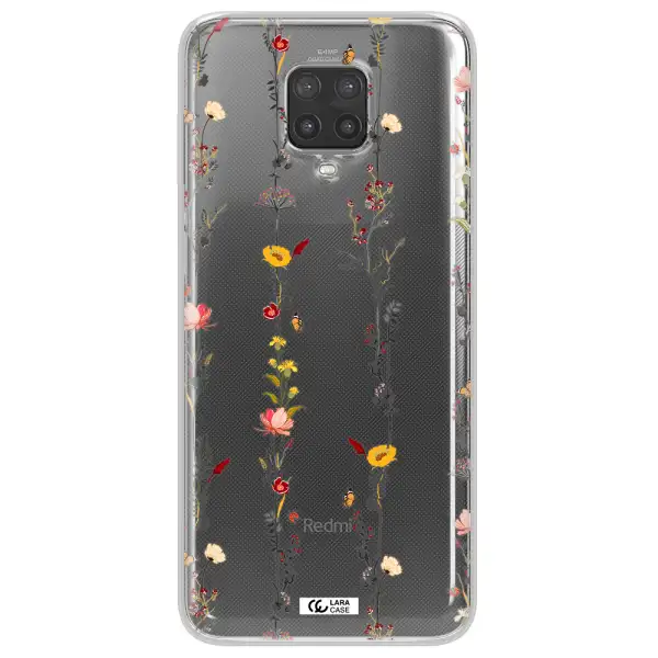 Parallel Flower Xiaomi Note 9 Pro Clear TPU Case