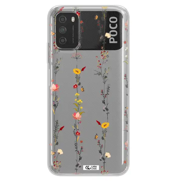 Parallel Flower Xiaomi Poco M3 Clear TPU Case