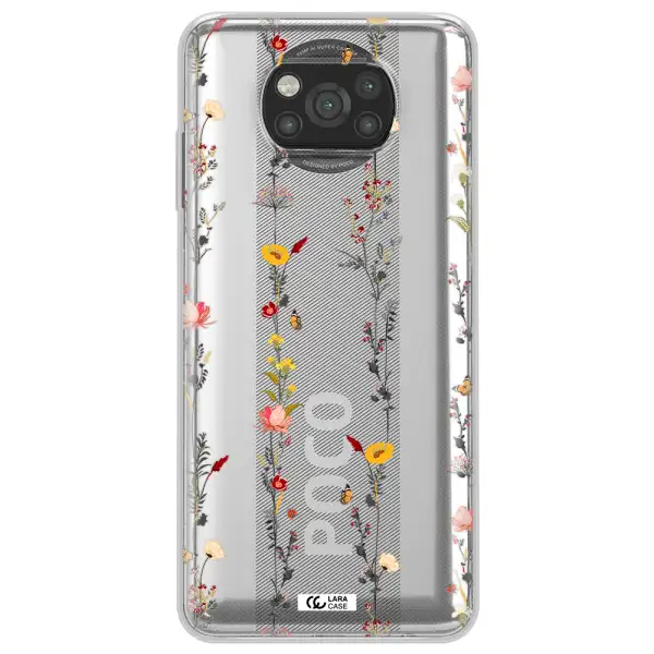 Parallel Flower Xiaomi Poco X3 Clear TPU Case