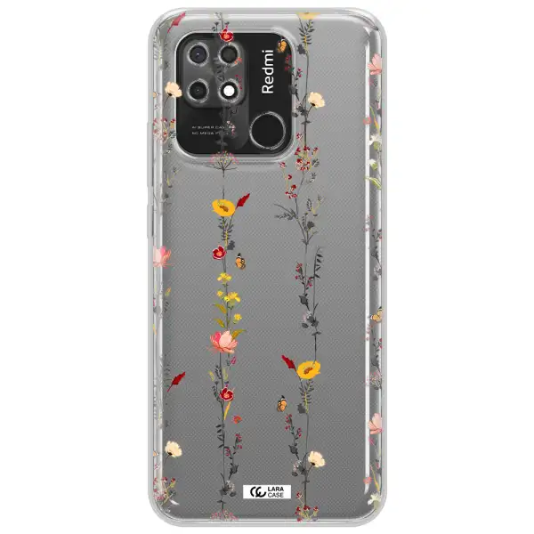 Parallel Flower Xiaomi Redmi 10C Clear TPU Case