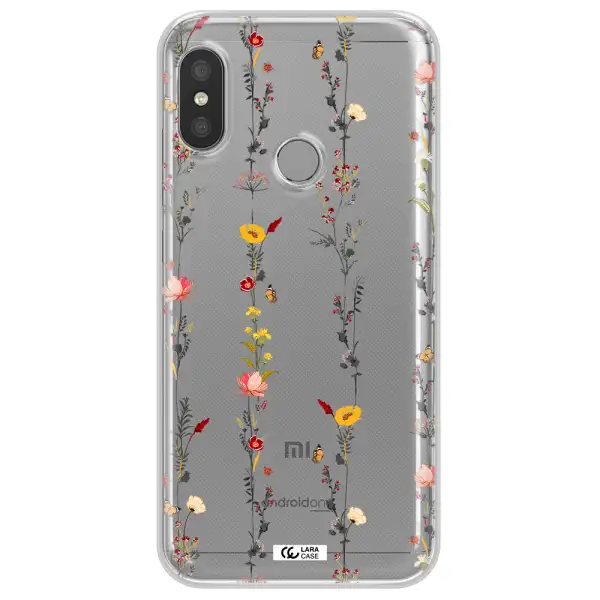 Parallel Flower Xiaomi Redmi 6 Pro Clear TPU Case