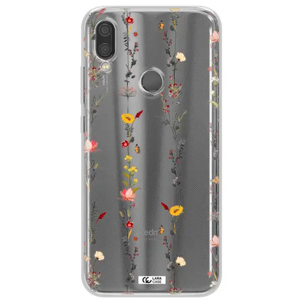 Parallel Flower Xiaomi Redmi Note 7 Clear TPU Case