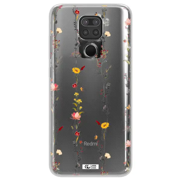 Parallel Flower Xiaomi Redmi Note 9 Clear TPU Case