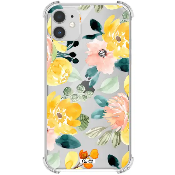 Watercolor Flowers Apple iPhone 11 Clear PC Case